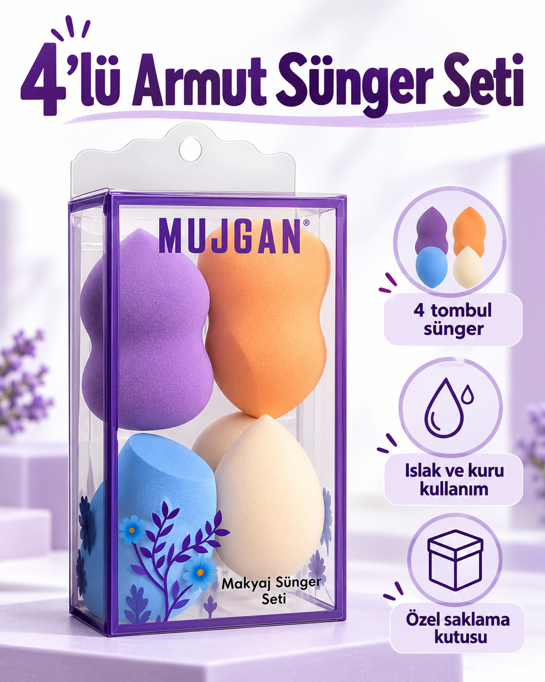 4'lü Armut Sünger Seti