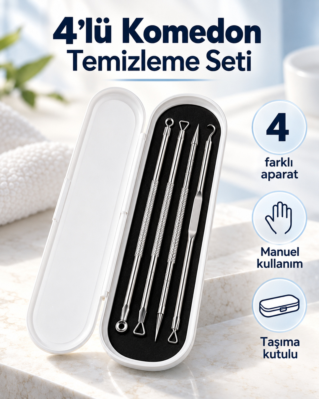 4'lü Siyah Nokta Temizleyici Komedon