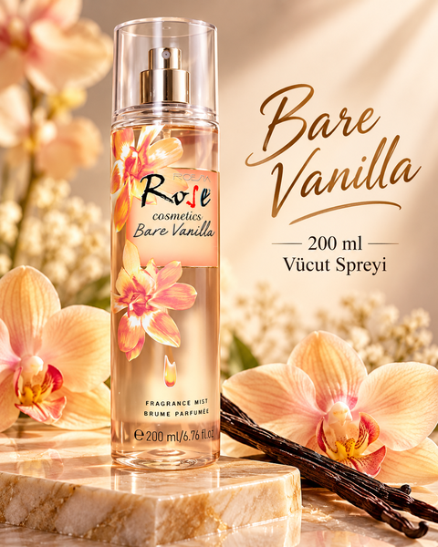 Bare Vanilla Vücut Spreyi — Çiçek Desenli Şişe