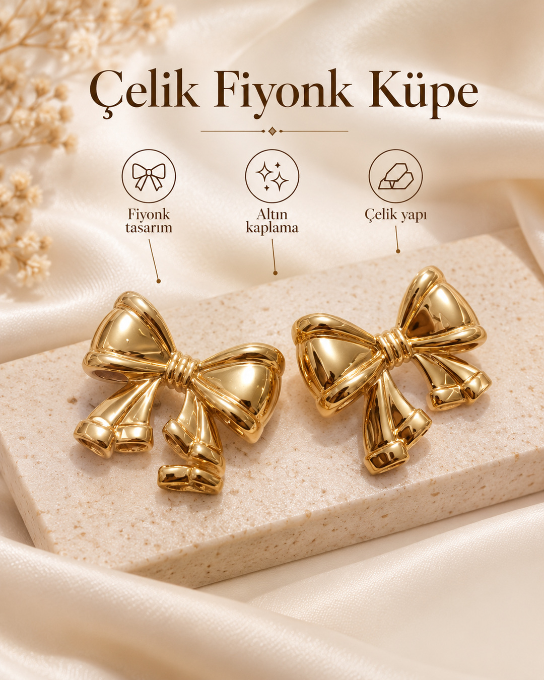 Çelik Fiyonk Küpe