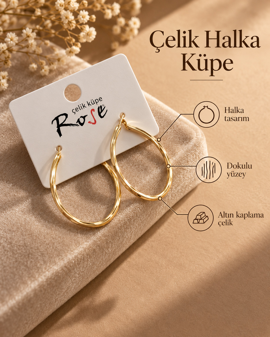 Çelik Halka Küpe