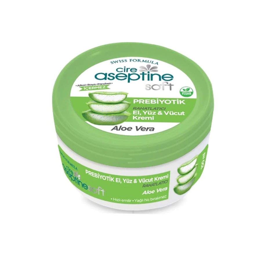 Cire Aseptine Soft Aloe Vera Özlü Besleyici Prebiyotikli Krem 100 ml