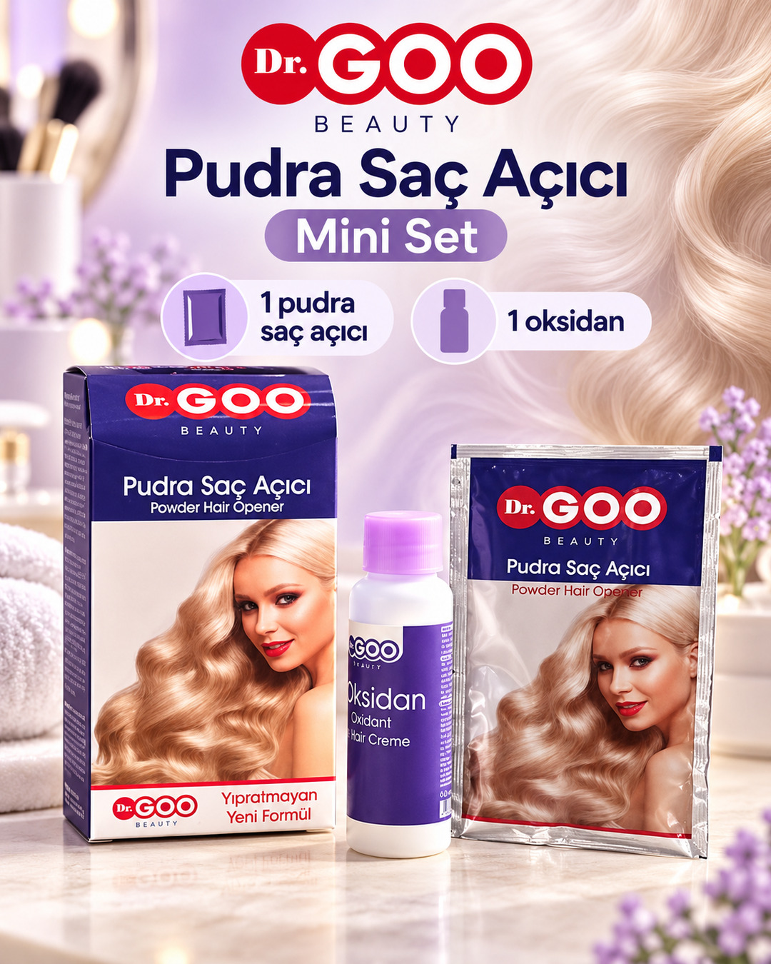 Dr. Goo Beauty PUDRA SAÇ AÇICI MİNİ SET