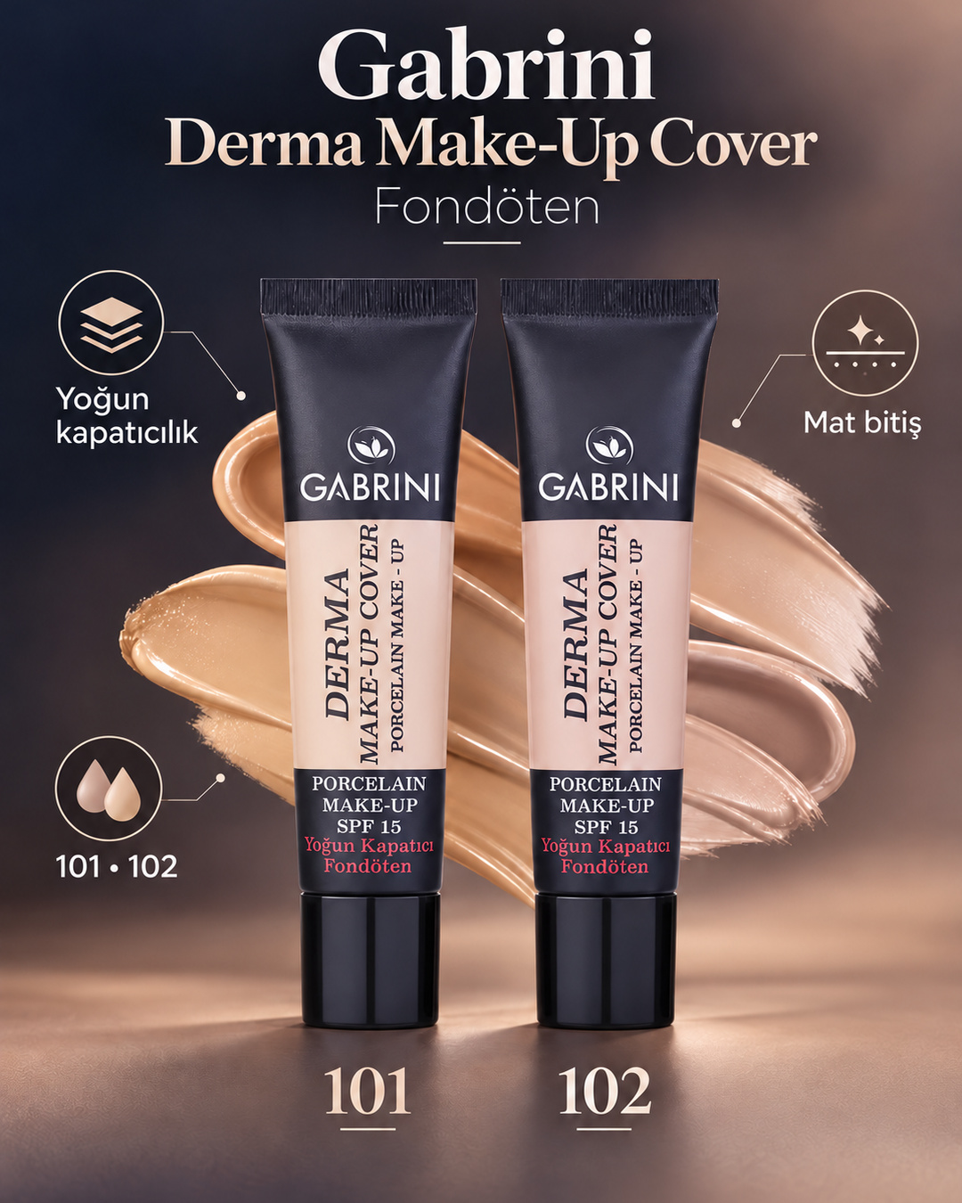 Gabrini Fondöten - Derma Make-up Cover Foundation 
