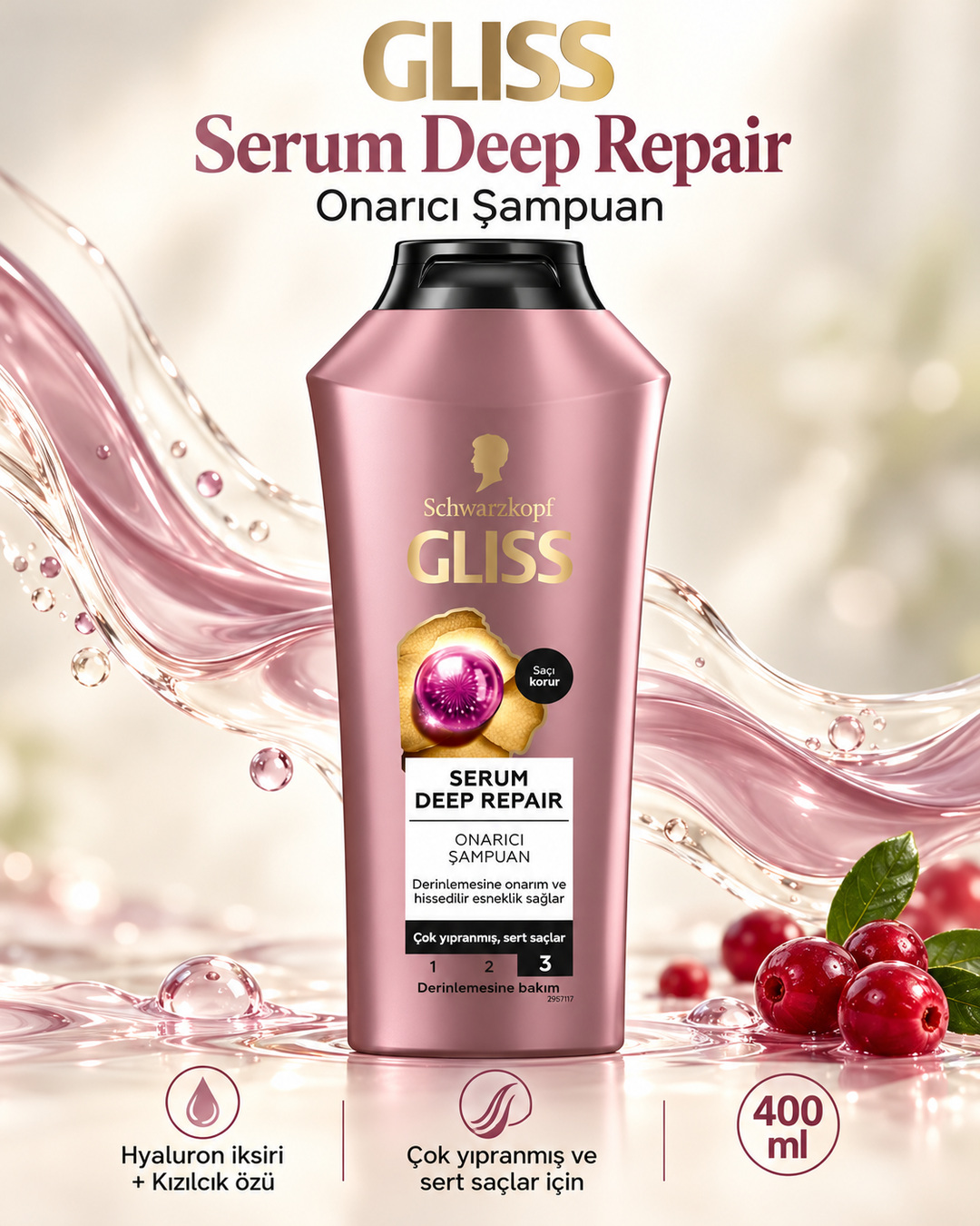 Gliss Serum Deep Repair Onarıcı Şampuan – 400 ml