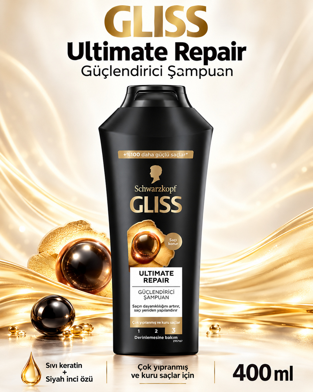 Gliss Ultimate Repair Güçlendirici Şampuan – 400 ml