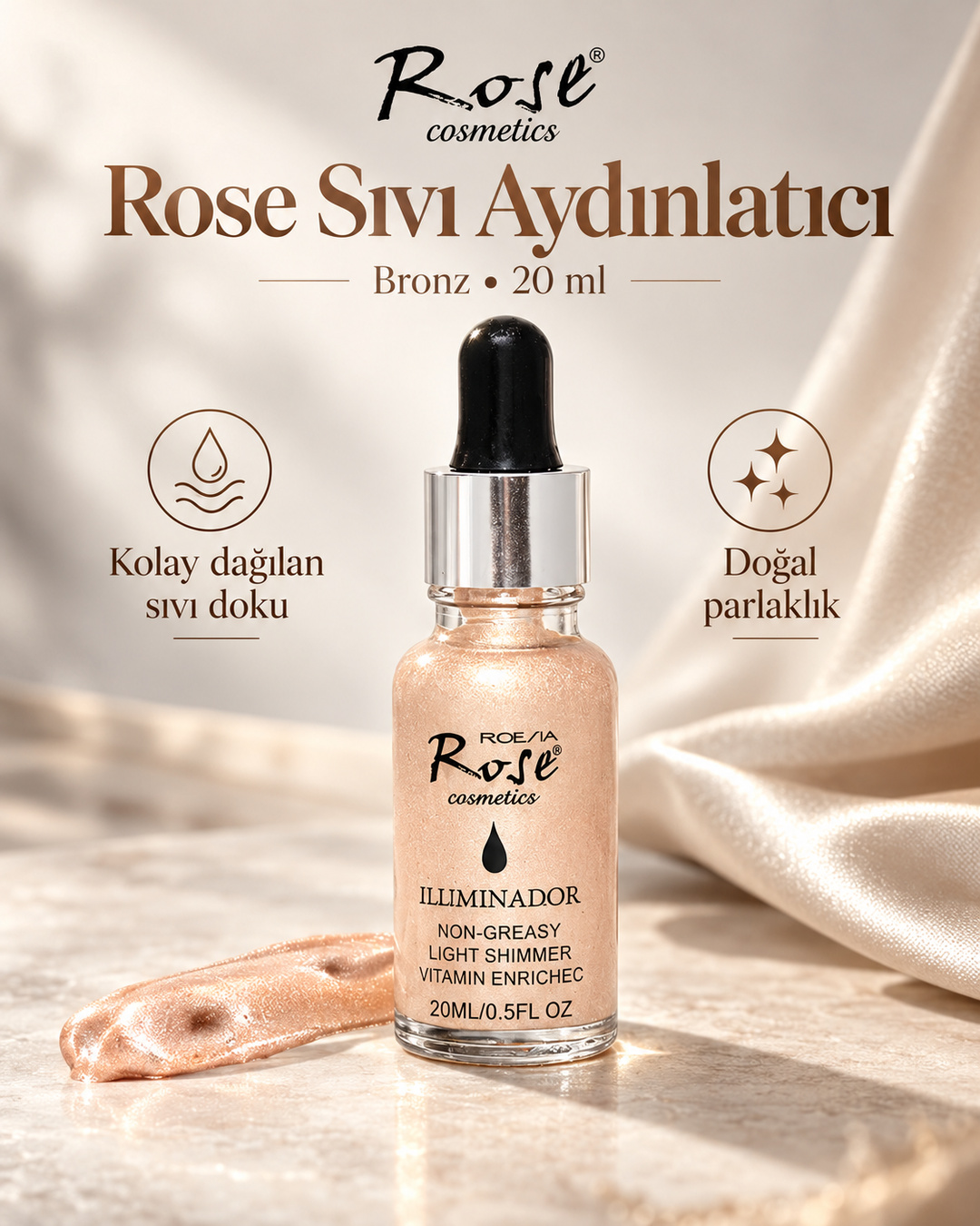 Rose Sıvı Aydınlatıcı Bronz Tonu