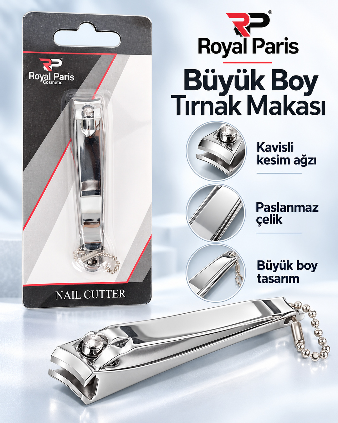 Gümüş Royal Paris Büyük Boy Tırnak Makası