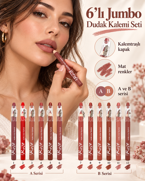 Jumbo Kalemtraşlı dudak kalemi