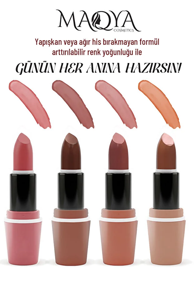 KADİFEMSİ DOKUNUŞ BESLEYİCİ MATTE STAY MAT RUJ 4'LÜ SET-4 NUDE RENK