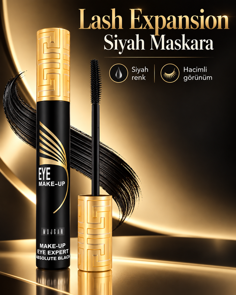 Lash Expansion 24 Saat Dayanıklı Siyah Maskara Gold Kapaklı