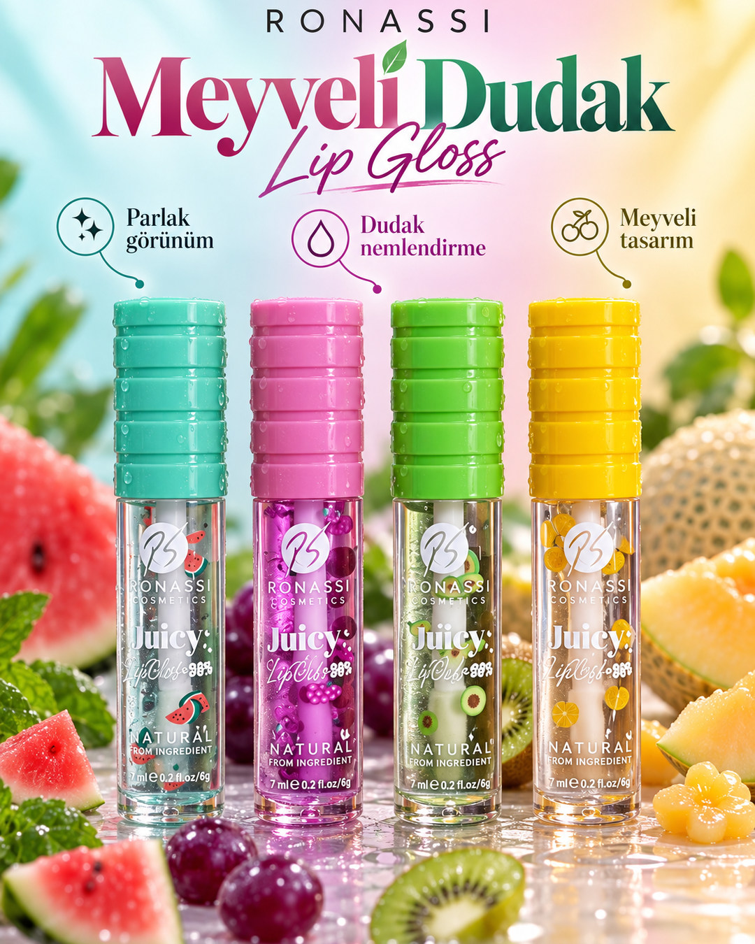 Meyveli Dudak LipGloss & Nemlendirici