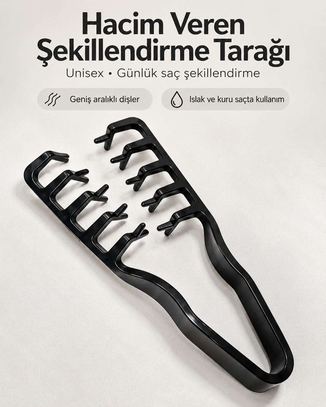 Mucizevi Hacim Veren Şekillendirme Tarağı Unisex Profesyonel Saç Tarağı