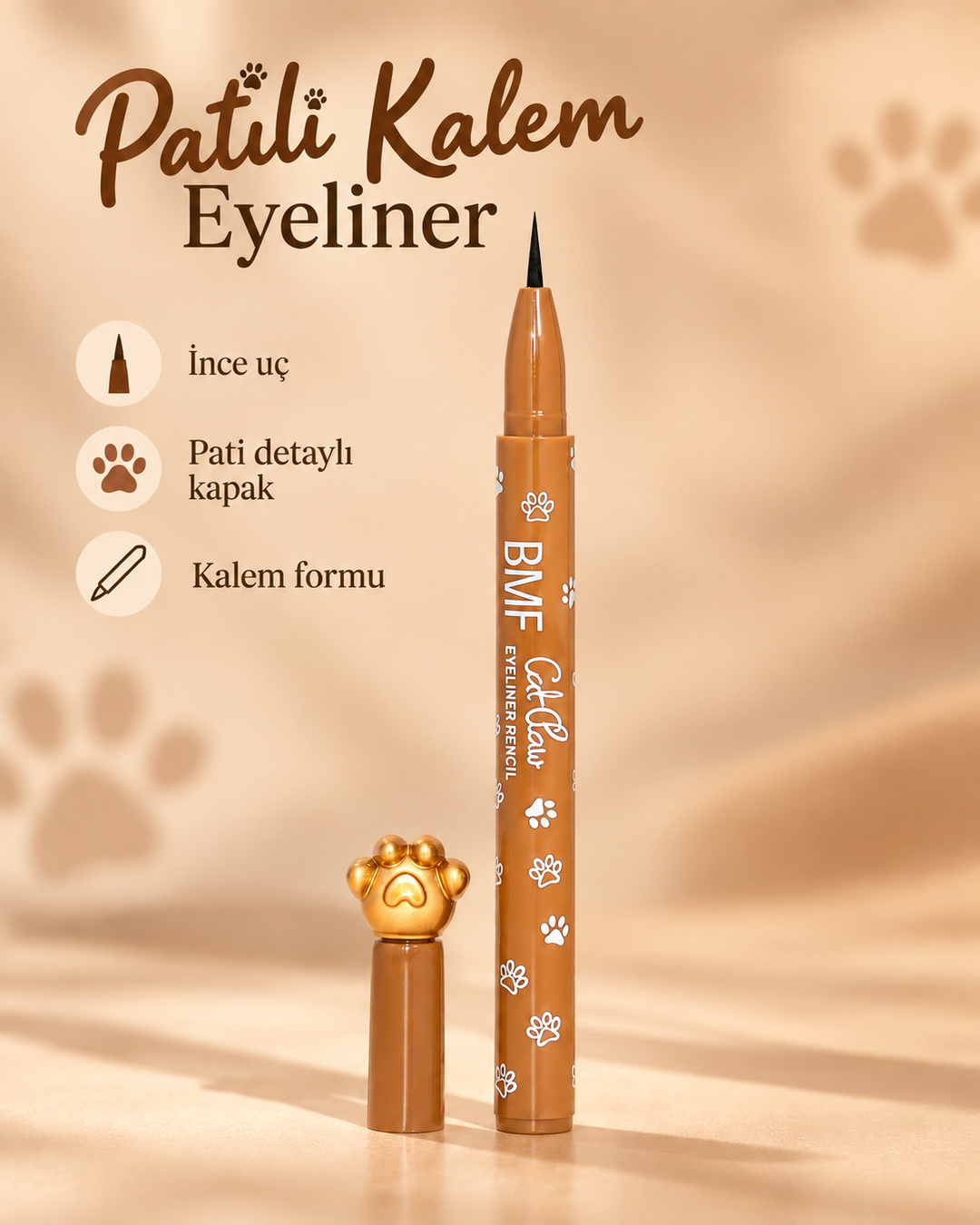 Patili Siyah Kalem Eyeliner