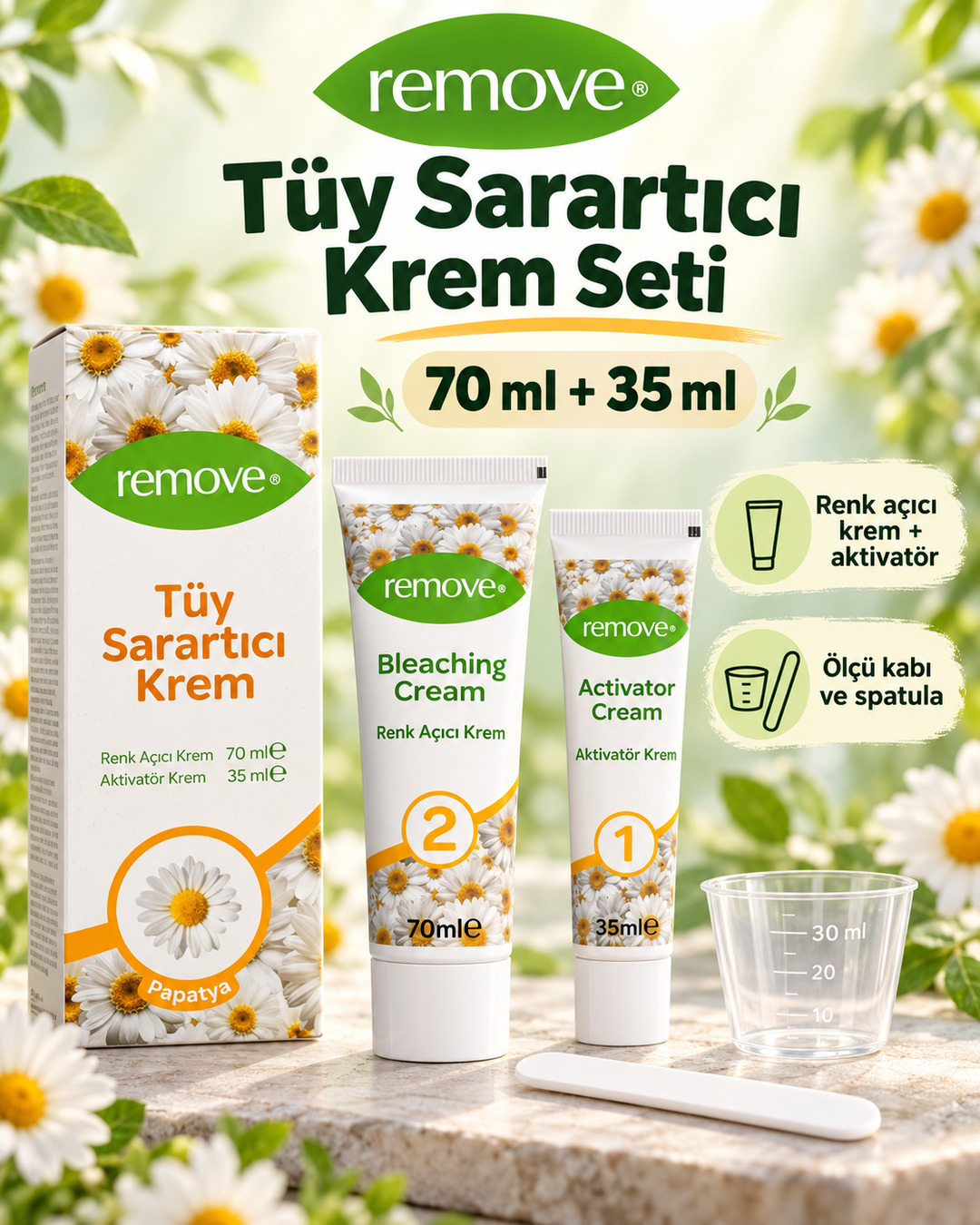 Remove Tüy Sarartıcı Krem 70 Ml + 35 Ml