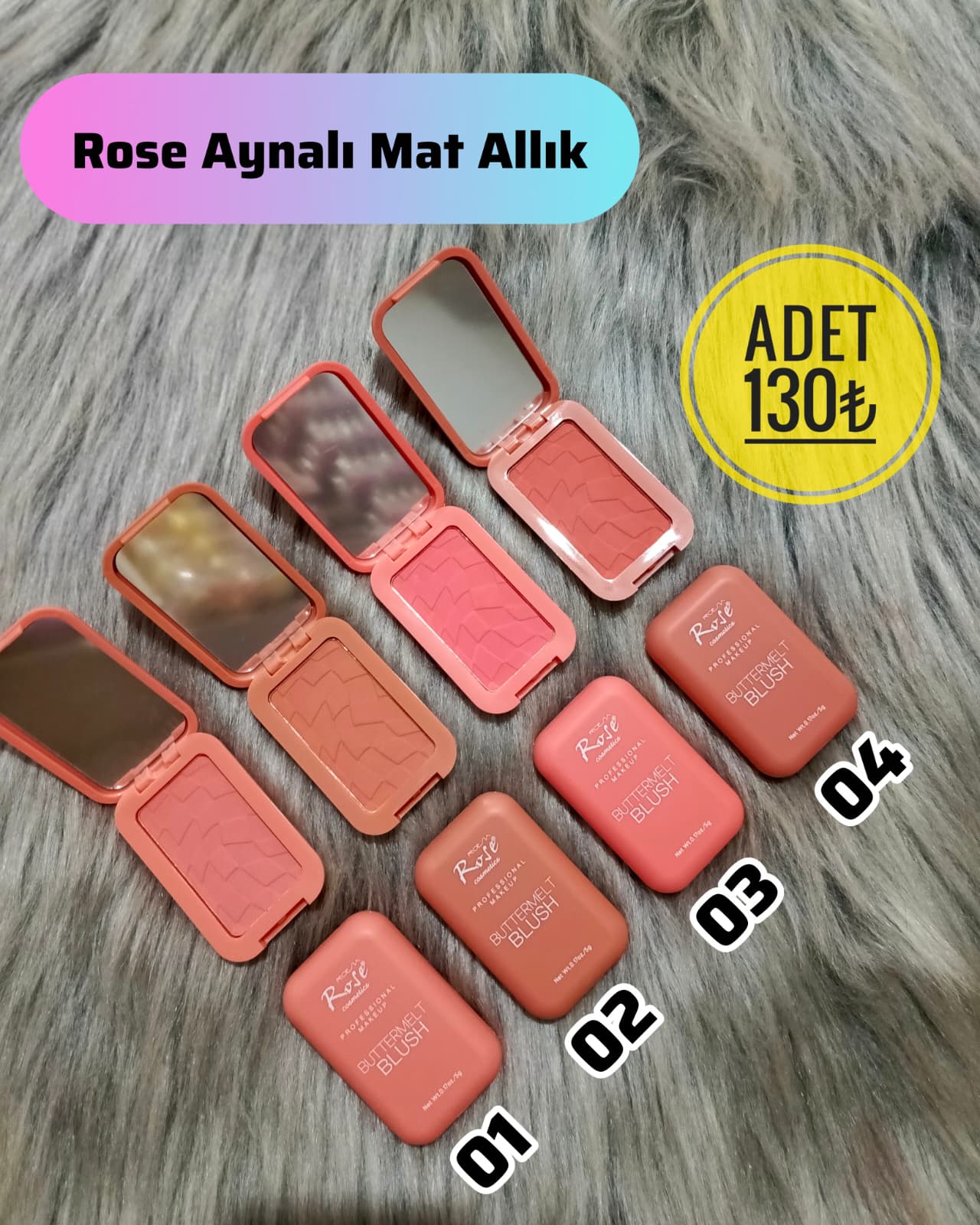 Rose Aynalı Mat Allık