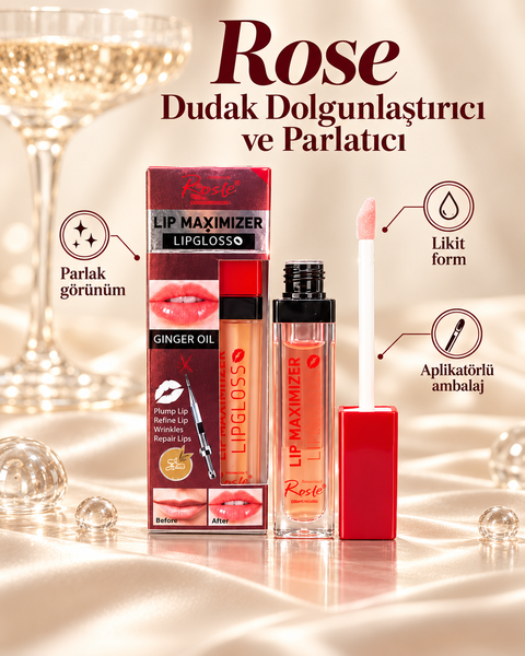 Rose Dudak Dolgunlaştırıcı & Dudak Parlatıcı