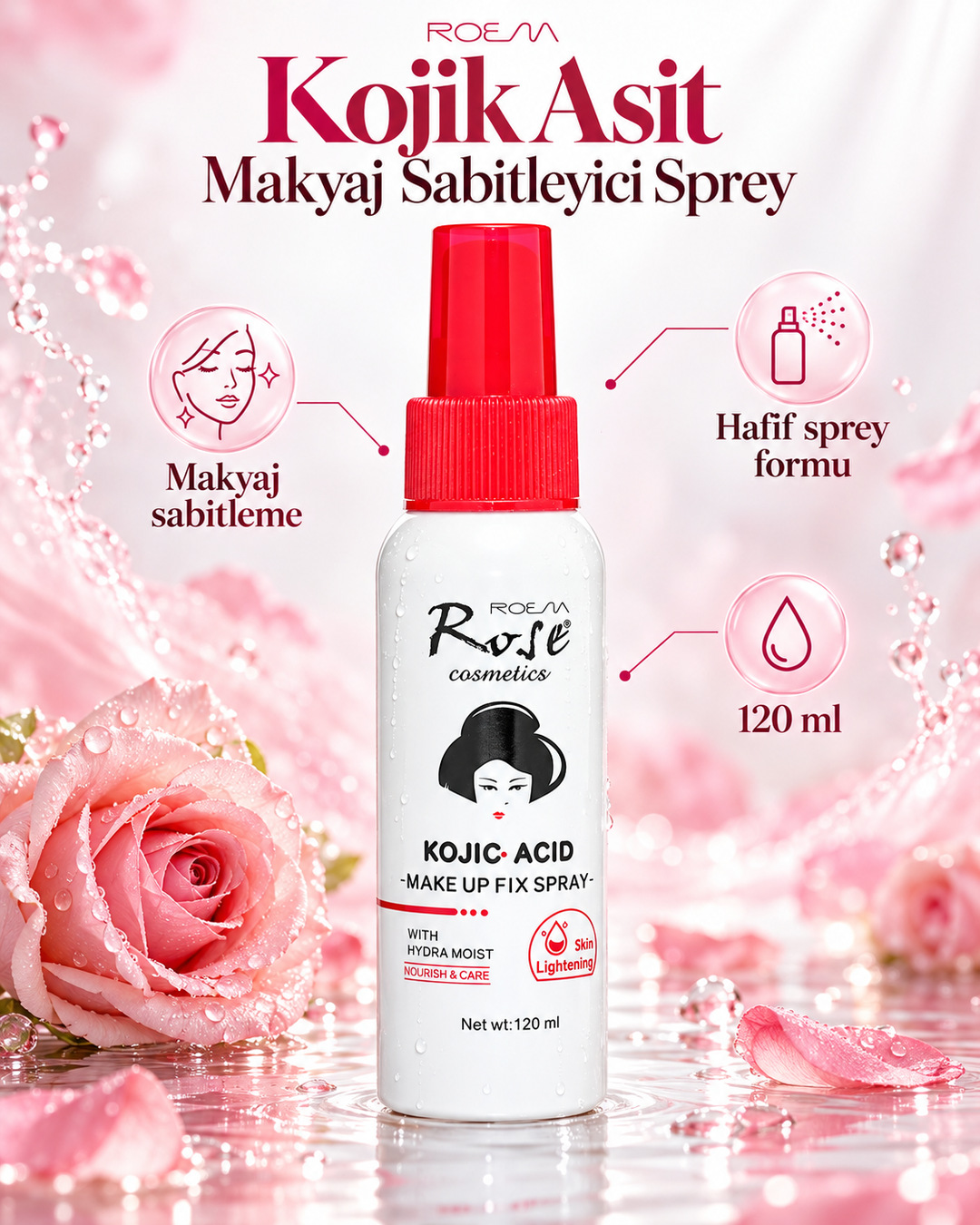 Rose Kojıc Acıd Makyaj Sabitleyici Sprey