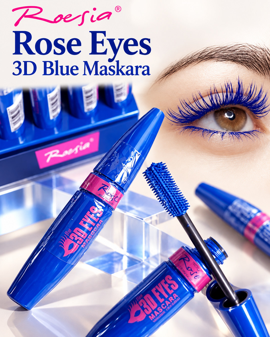 Rose Mavi Rimel & Eyes 3D Blue Maskara