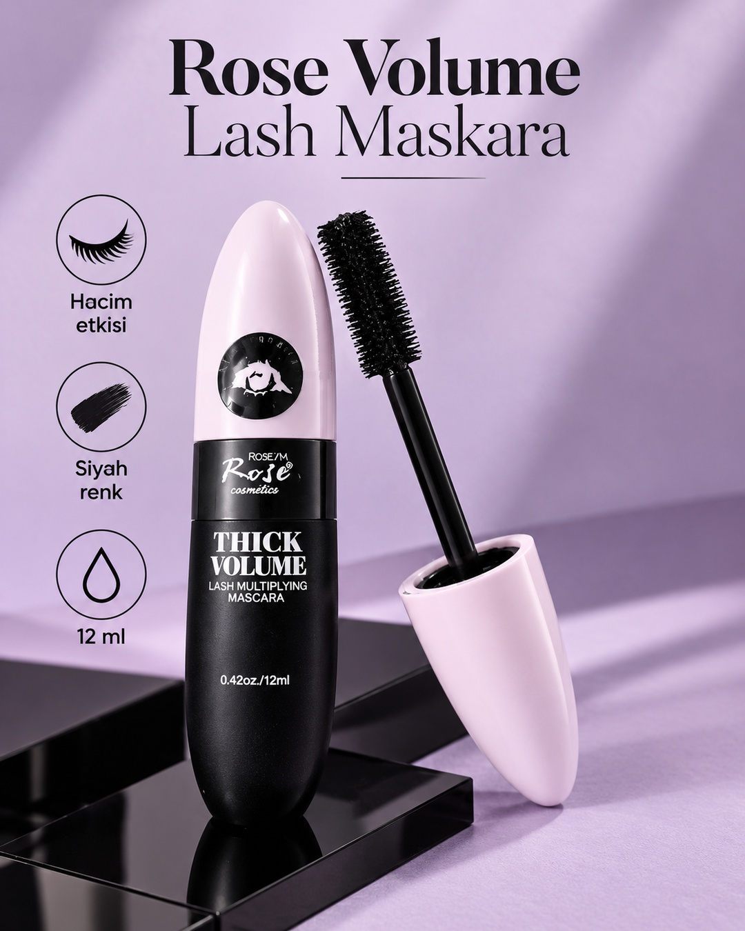 Rose Thick Volume Lash Maskara