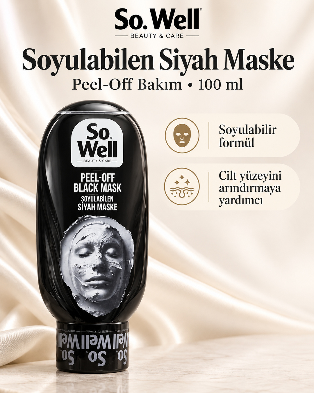 Soyulabilen Siyah Maske